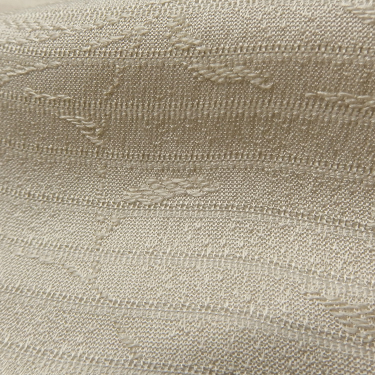 衿秀 夏帯揚げ 絽 唐草地紋染分桔梗 白橡 ＜即日発送可＞の画像