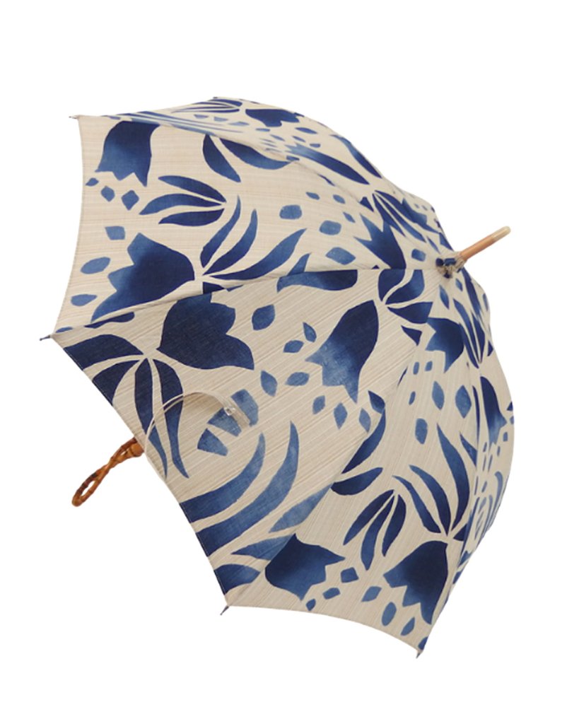 ＜4/22 21:00〜発売＞ 内藤早苗 注染の日傘 「My Lily」 青の画像