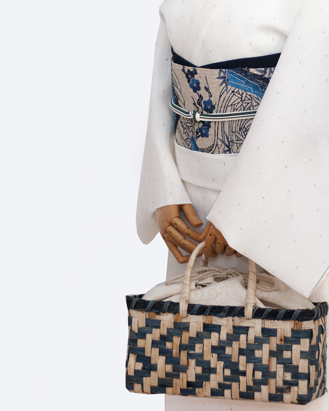 SOSAKUBAG(奥村草作) 「楮細工のバッグ 千成堂別注」 梔子青の画像