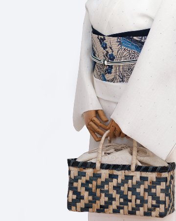 SOSAKUBAG(奥村草作) 「楮細工のバッグ 千成堂別注」 梔子青の画像