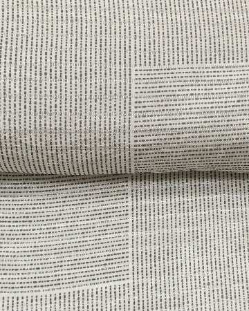 衿秀 夏帯揚げ 絽綸子友禅たて横絣縞 胡粉色 ＜即日発送可＞の画像