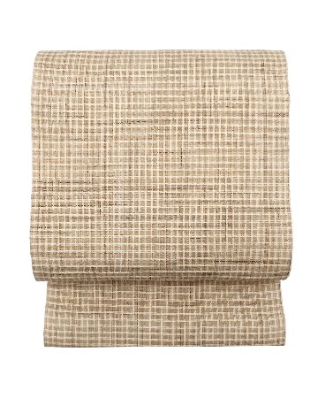 「手織麻格子」九寸名古屋帯 夏帯 生成＜お仕立て代込＞の画像