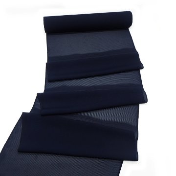 駒絽白着尺（五泉）×千成堂着物店 「三本絽の色無地」留紺（紫みの濃紺） ＜お仕立て代込＞の画像