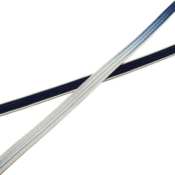 和小物さくら 帯締め 綾竹双葉ぼかし切替 紺色から月白ぼかし 切房 ＜即日発送可＞の画像