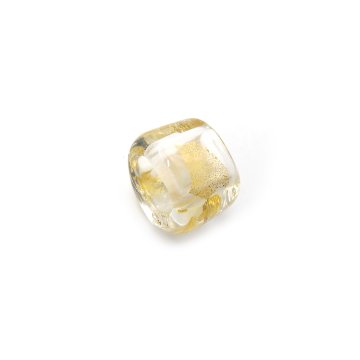 田上惠美子 硝子の帯留 「うたかた / クリア」ガラス・金箔の画像