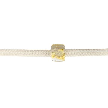 田上惠美子 硝子の帯留 「うたかた / クリア」ガラス・金箔の画像