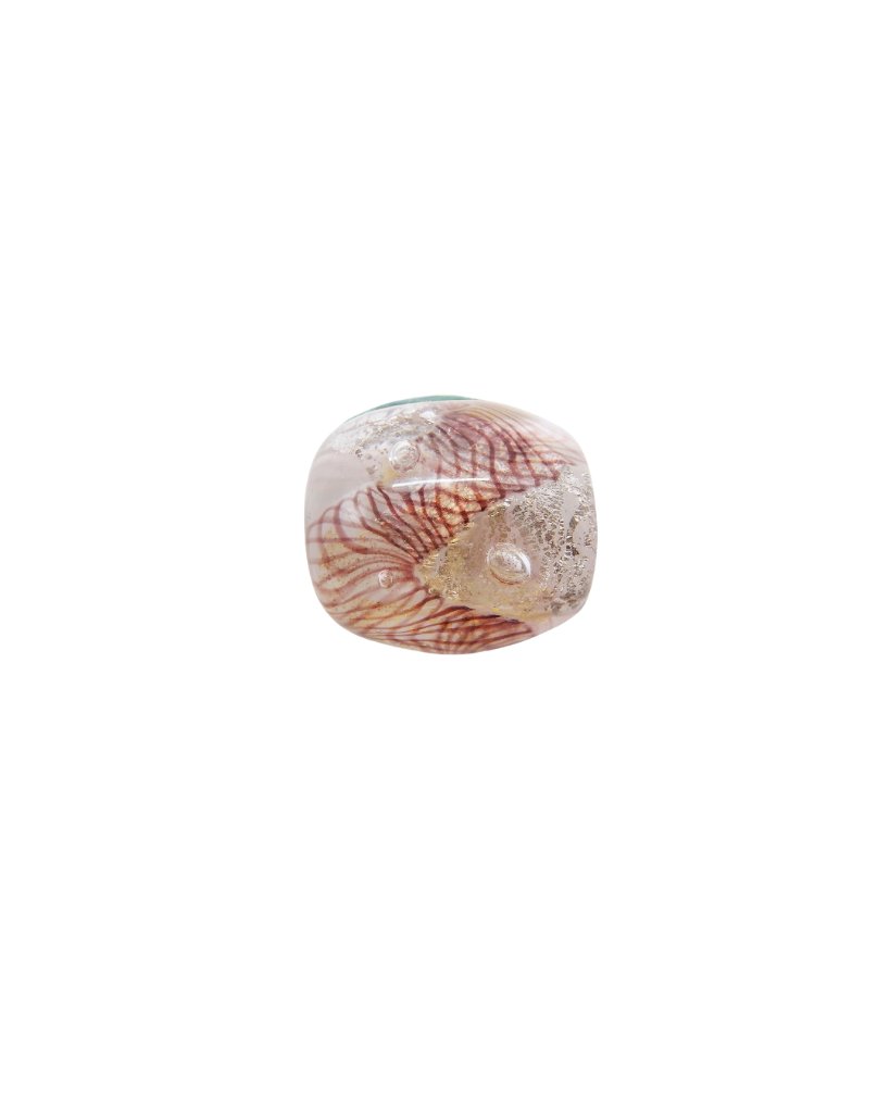 田上惠美子 硝子の帯留 「流 / 紫系」ガラス・金箔の画像