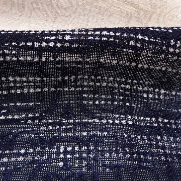 和小物さくら 絽 夏帯揚げ 紋織段染め抜染柄  濃紺と薄梅鼠と練色＜即日発送可＞の画像