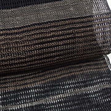 川口織物「羅平帯」八寸名古屋帯 黒 夏帯〜単衣帯＜お仕立て代込＞の画像
