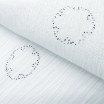 織田工房 「小千谷縮」雪輪 着尺 灰水色＜お仕立て代込＞の画像