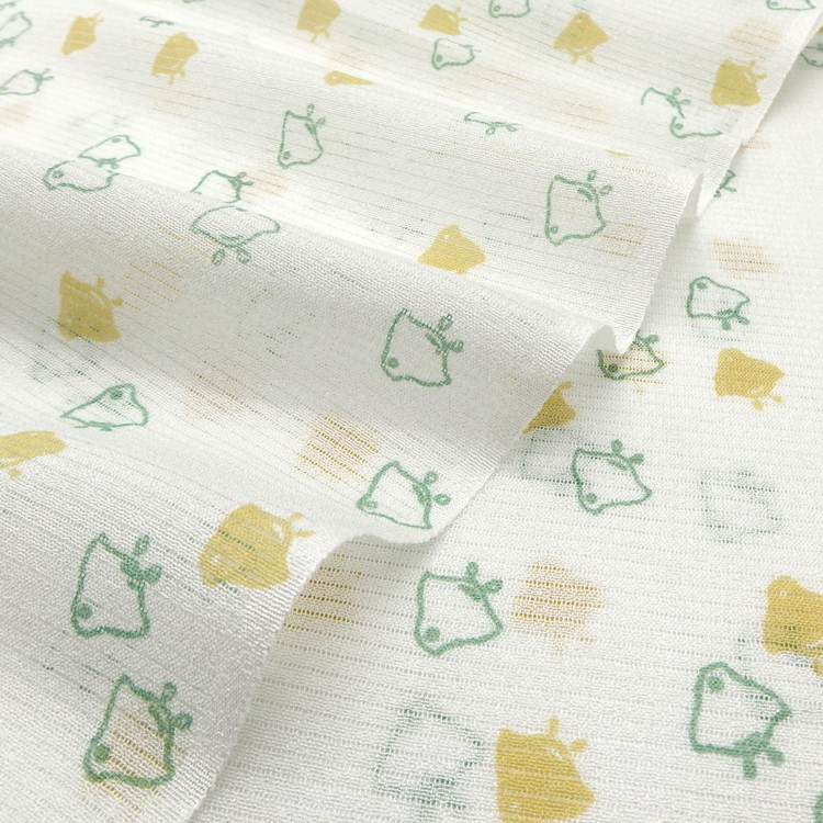 和小物さくら 絽 夏帯揚げ 白色に緑 千鳥 ＜即日発送可＞の画像
