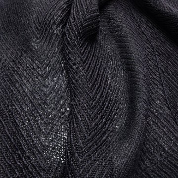 Kameli apartment（カメリ アパートメント）「黒・フリンジ」手織り大判ストール（ショール）リネン×ビスコース＜即日発送可＞の画像