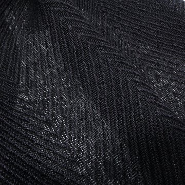 Kameli apartment（カメリ アパートメント）「黒・フリンジ」手織り大判ストール（ショール）リネン×ビスコース＜即日発送可＞の画像