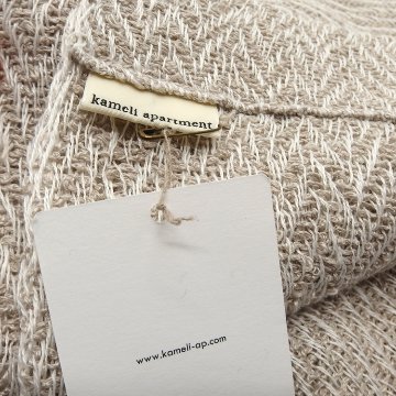 Kameli apartment（カメリ アパートメント）「ナチュラル」手織り大判ストール（ショール）リネン＜即日発送可＞の画像
