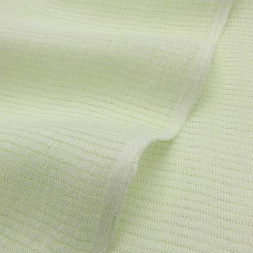 衿秀 麻絽 夏帯揚げ 白緑 無地 ＜即日発送可＞の画像