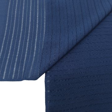 千成堂着物店 一点もの帯揚げ 「紺青 × 連絽（絽ちりめん）」 夏帯揚げ ＜即日発送可＞ の画像