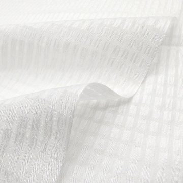 千成堂着物店 帯揚げ「白 × 格子・経撚り絽ちりめん 」 夏帯揚げ ＜即日発送可＞ の画像