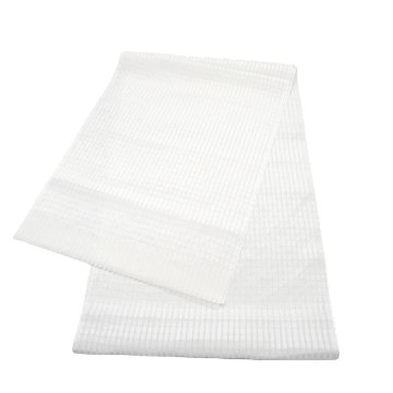 千成堂着物店 帯揚げ「白 × 格子・経撚り絽ちりめん 」 夏帯揚げ ＜即日発送可＞ の画像
