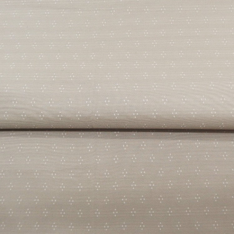 京都西陣の機屋×千成堂着物店「点描」正絹・二部式の雨コート 兼 ちりよけ M・Lサイズ 白茶＜仕立て上がり・即日発送可＞の画像