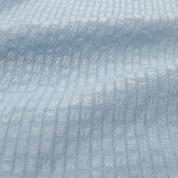 千成堂着物店 一点もの帯揚げ「水縹色 × 格子・経撚り絽ちりめん 」 夏帯揚げ ＜即日発送可＞ の画像