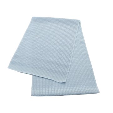 千成堂着物店 一点もの帯揚げ「水縹色 × 格子・経撚り絽ちりめん 」 夏帯揚げ ＜即日発送可＞ の画像