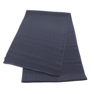 千成堂着物店 一点もの帯揚げ「藍墨 × 格子・経撚り絽ちりめん 」 夏帯揚げ ＜即日発送可＞ の画像