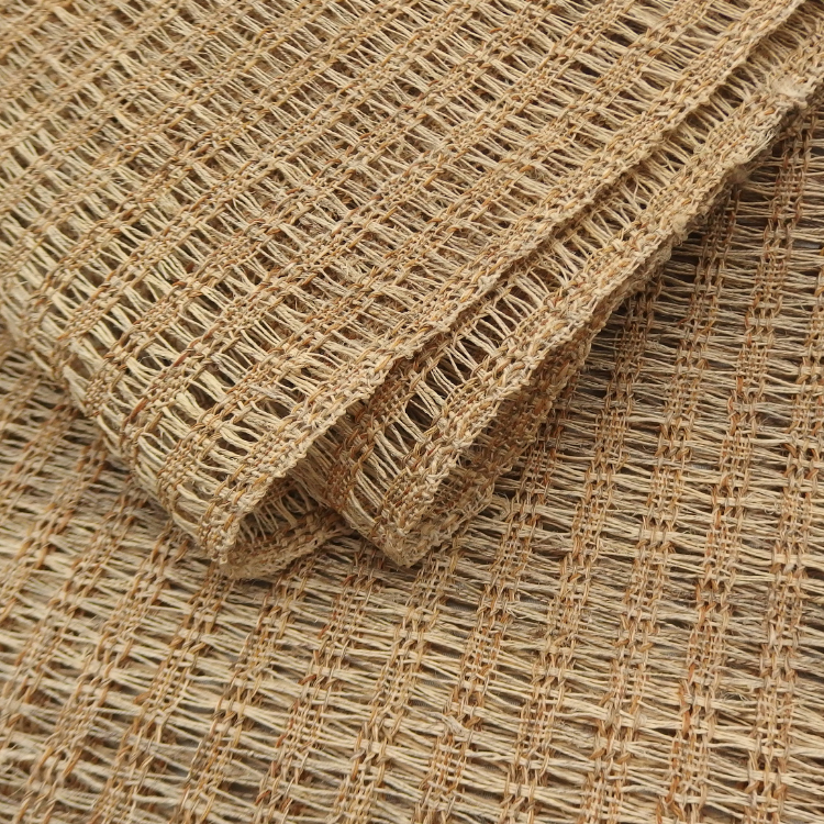 出羽の織座「草布帯 変り捩り織」しな・藤・いらくさの手績み糸 八寸名古屋帯 夏帯〜単衣帯＜自然布＞＜お仕立て代込＞の画像
