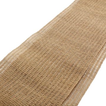 出羽の織座「草布帯 変り捩り織」しな・藤・いらくさの手績み糸 八寸名古屋帯 夏帯〜単衣帯＜自然布＞＜お仕立て代込＞の画像