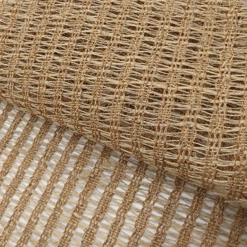 出羽の織座「草布帯 変り捩り織」しな・藤・いらくさの手績み糸 八寸名古屋帯 夏帯〜単衣帯＜自然布＞＜お仕立て代込＞の画像