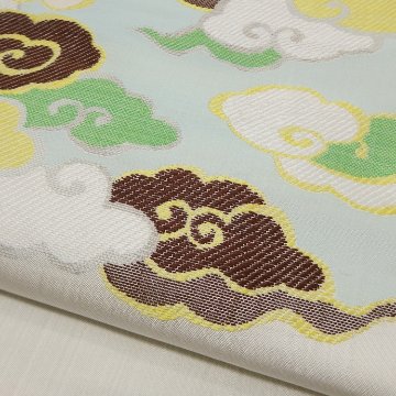 増盛×帯屋捨松「盛雲」九寸名古屋帯 白よごし＜お仕立て代込＞の画像