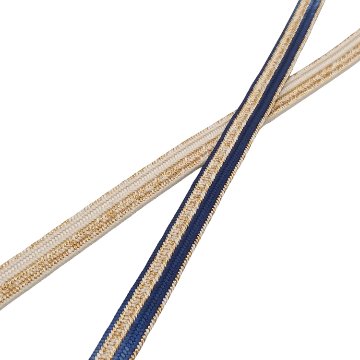 和小物さくら 帯締め 胡粉色から鉄紺ぼかし 金糸 切房 ＜即日発送可＞の画像