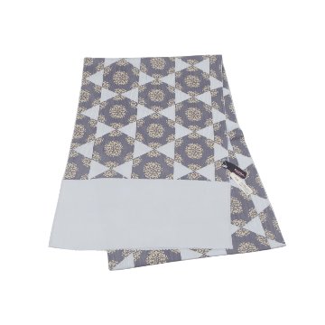 和小物さくら 帯揚げ 幾何学模様 月白に桔梗鼠＜即日発送可＞の画像