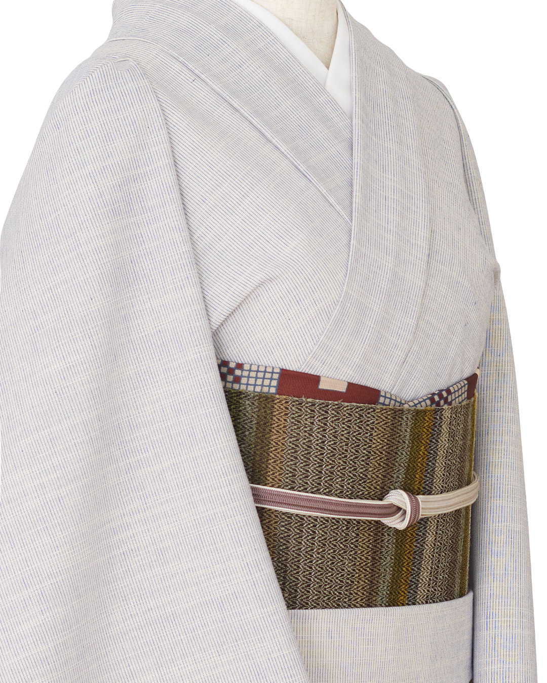 和小物さくら 帯揚げ 変わり格子 赤銅色＜即日発送可＞の画像