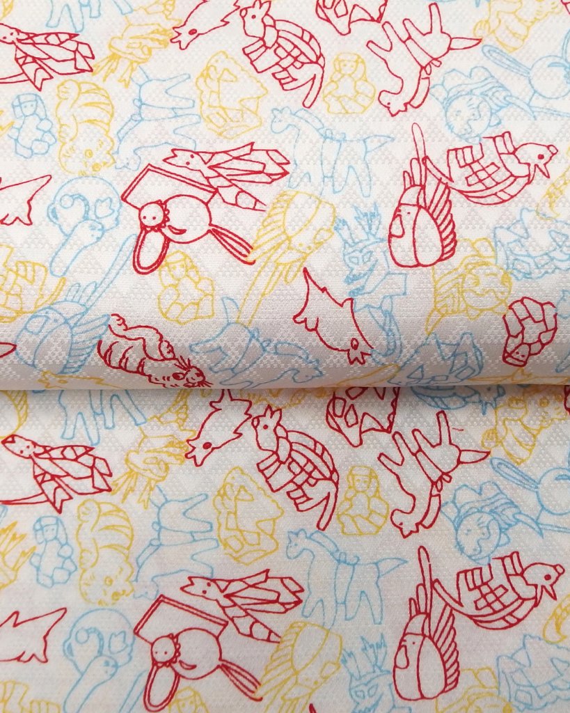 和小物さくら 帯揚げ 十二支モチーフ 胡粉色＜即日発送可＞の画像