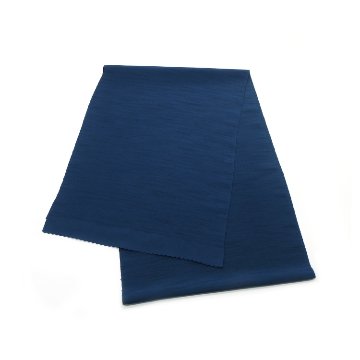 千成堂着物店 一点もの帯揚げ 「紺藍 × 紬糸入り」  ＜即日発送可＞ の画像