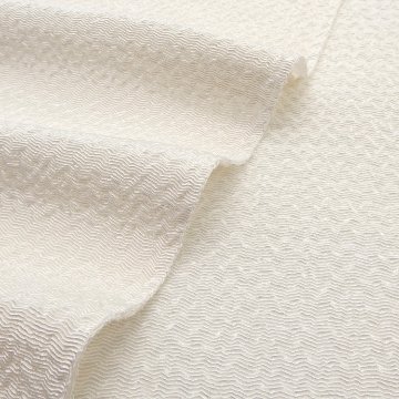 千成堂着物店 帯揚げ 「白 × うずらちりめん（鶉縮緬）」＜即日発送可＞ の画像