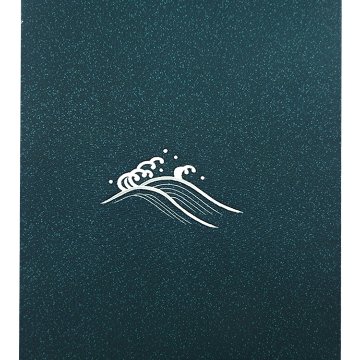 上野街子「松」手描き友禅の付下げ 柚葉色 (青みの深緑系) の画像