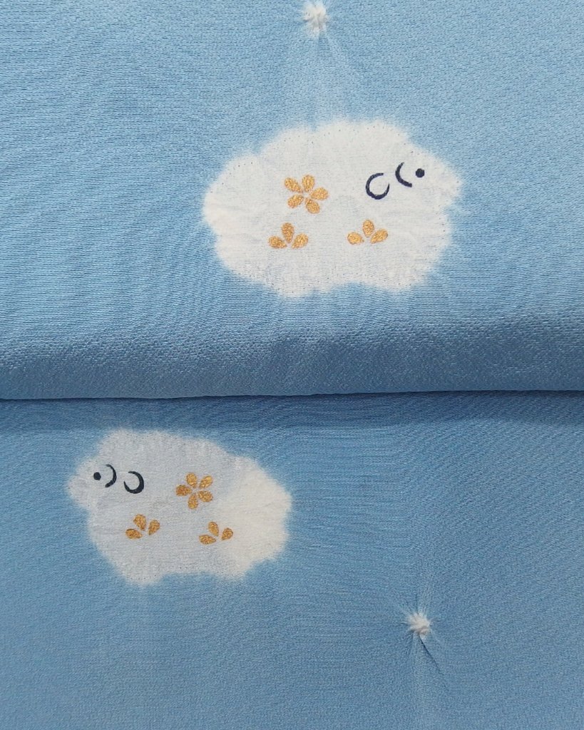 衿秀 帯揚げ 絞りの羊 空色  ＜即日発送可＞の画像