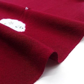 衿秀 帯揚げ 絞りの羊 濃紅  ＜即日発送可＞の画像