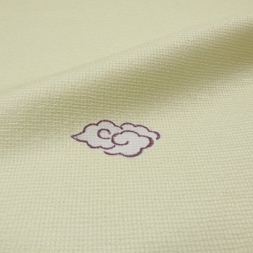 成謙 「瑞雲・広幅 千成堂別注」飛び柄小紋 着尺 女郎花色＜お仕立て代込＞の画像
