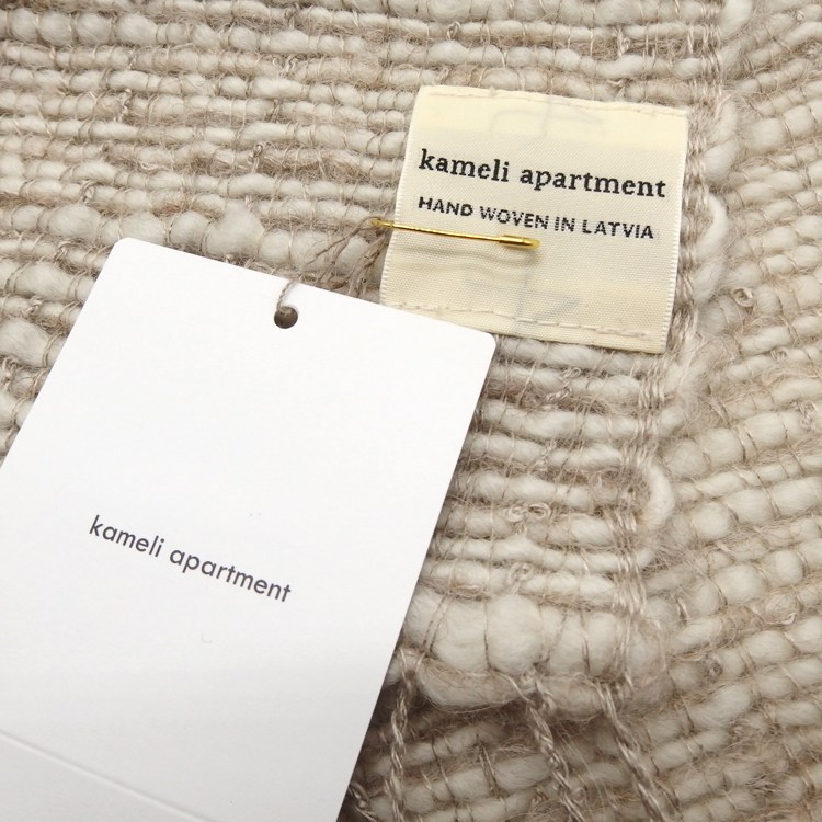 ＜10/17 21:00～発売＞Kameli apartment（カメリ アパートメント）「エクリュ」手織りマフラー（ショール）リネン×ウール＜即日発送可＞の画像