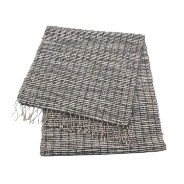 ＜10/17 21:00～発売＞Kameli apartment（カメリ アパートメント）「ブルーグレー」手織りマフラー（ショール）リネン×ウール＜即日発送可＞の画像