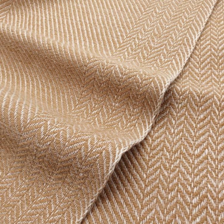 ＜10/17 21:00～発売＞Kameli apartment（カメリ アパートメント）「ベージュ」手織り大判ストール（ショール）リネン×ウール＜即日発送可＞の画像