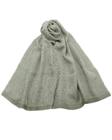 ＜10/17 21:00～発売＞Kameli apartment（カメリ アパートメント）「グリーン」手織り大判ストール（ショール）リネン×ウール＜即日発送可＞の画像