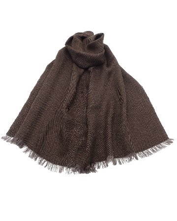 ＜10/17 21:00～発売＞Kameli apartment（カメリ アパートメント）「ブラウン」手織り大判ストール（ショール）アルパカ×リネン＜即日発送可＞の画像