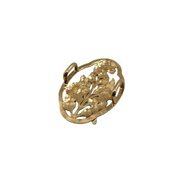 ＜10/3 21:00〜発売＞吉田史 帯留 「花に聞く」シルバー×イエローゴールド・コーティング 千成堂別注の画像