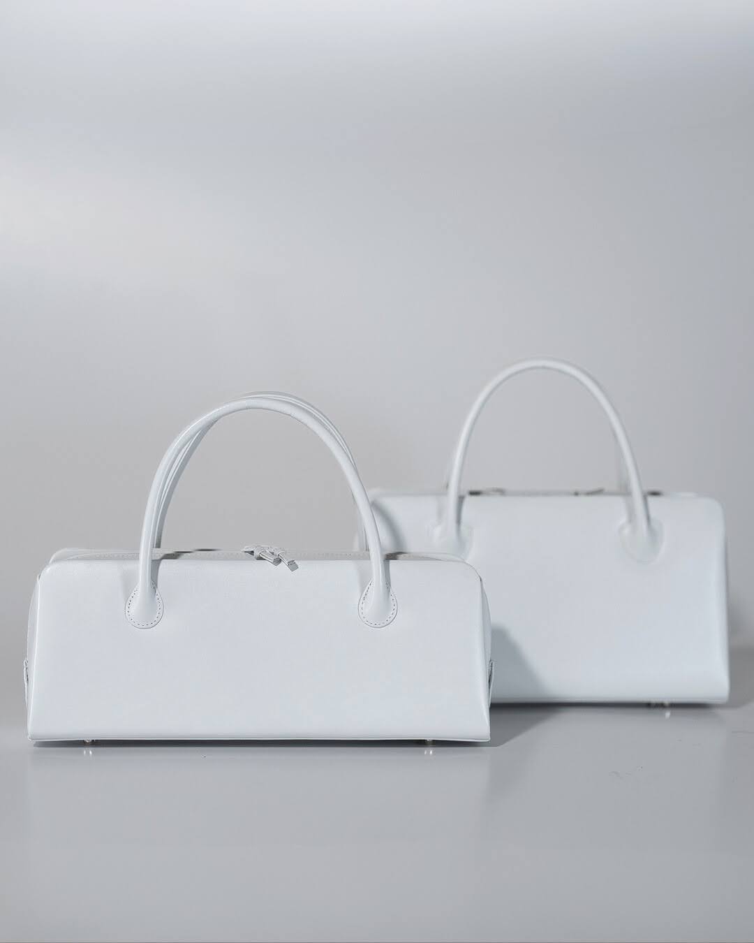 ＜10/7 21:00～発売＞ 利休バッグ 「シャトーブリアン（デュプイ社）の総本革(八寸三分・横長)」千成堂別注 白＜即日発送可＞の画像