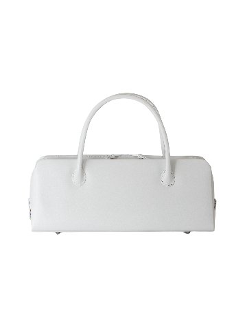 ＜10/7 21:00～発売＞ 利休バッグ 「シャトーブリアン（デュプイ社）の総本革(八寸三分・横長)」千成堂別注 白＜即日発送可＞の画像
