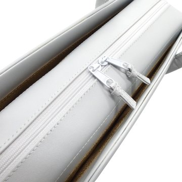 ＜10/7 21:00～発売＞ 利休バッグ 「シャトーブリアン（デュプイ社）の総本革(八寸三分・横長)」千成堂別注 白＜即日発送可＞の画像