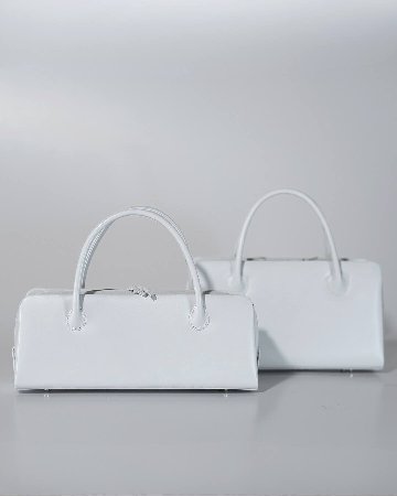＜10/7 21:00～発売＞ 利休バッグ 「シャトーブリアン（デュプイ社）の総本革(八寸三分・横長)」千成堂別注 白＜即日発送可＞の画像